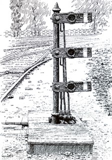 A Dwarf Semaphore Signal and Split Switch on an American Railroad