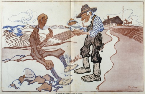Boer farmer and British soldier, South Africa, 1900