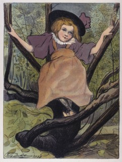 Kacia' a girl in a tree, 1898