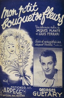 cover of a French 1940's Song book for singers including Georges Guétary