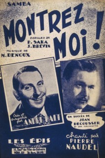 Cover of a French song book 'MONTREZ-Moi' 1959 sung by André Dalt et de Jean Decousser
