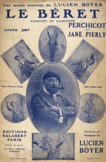 French popular Sheet music by  LUCIEN BOYER 'le BERET