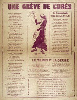 page from a song book of songs from the Paris Commune 1870