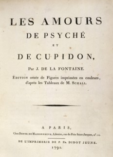 Title page of the 1791 edition of Cupid and Psyche, originally published in 1669 by Jean La Fontaine