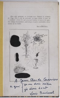Design by Salvador Dali for the program for the film 'L'Age d'Or' a 1928 French surrealist comedy directed by Luis Buñuel about the insanities of modern life, the hypocrisy of the sexual mores of bour...