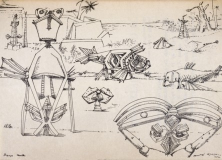 Illustration from 'Martinique, Snake Charmer'