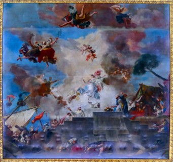 Ceiling painting within the Winter Palace in Saint Petersburg, Russia, which was, from 1732 to 1917, the official residence of the Russian monarchs