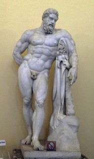 Greek statue depicting Hercules
