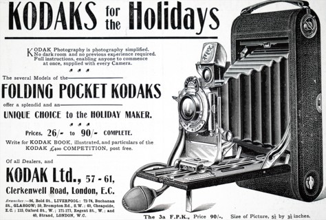 Advert for a Kodak Box Camera which used Eastman negative film roll