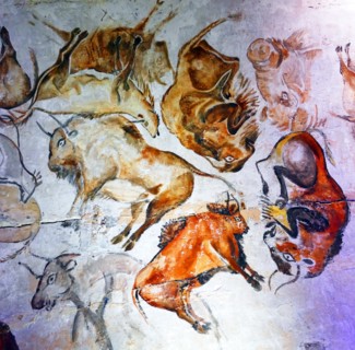Cave painting found in the Cave of Altamira, located in Cantabria, Spain, dating from the Upper Paleolithic period
