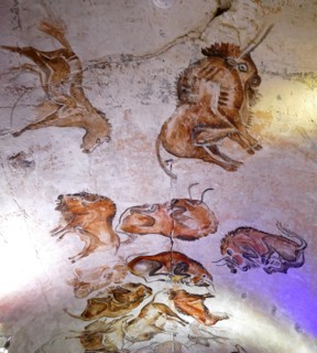 Cave painting found in the Cave of Altamira, located in Cantabria, Spain, dating from the Upper Paleolithic period