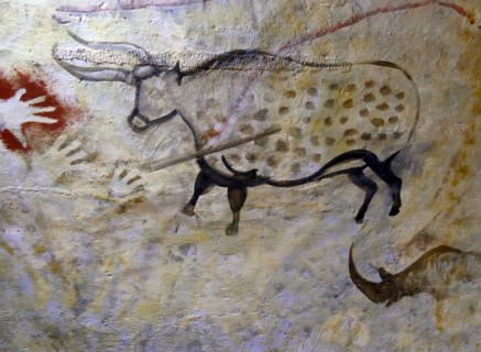 Cave painting found in the Cave of Altamira, located in Cantabria, Spain, dating from the Upper Paleolithic period