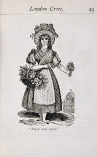 Illustration of a flower seller
