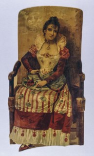 French postcard depicting a young woman 1900