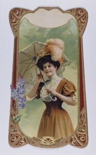 French postcard depicting a young woman 1900