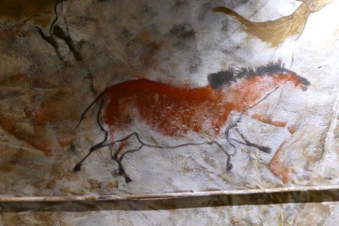 Replica painting from the Cave of Altamira