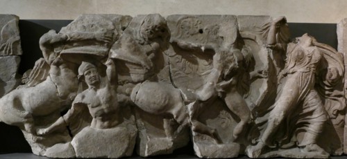 The Bassae Frieze comprises a series of relief marble sculptures from the Temple of Apollo Epikourios at Bassae, Greece