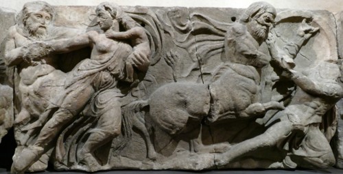 The Bassae Frieze comprises a series of relief marble sculptures from the Temple of Apollo Epikourios at Bassae, Greece