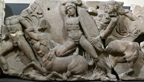The Bassae Frieze comprises a series of relief marble sculptures from the Temple of Apollo Epikourios at Bassae, Greece