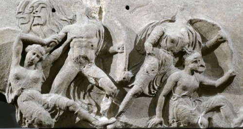 The Bassae Frieze comprises a series of relief marble sculptures from the Temple of Apollo Epikourios at Bassae, Greece