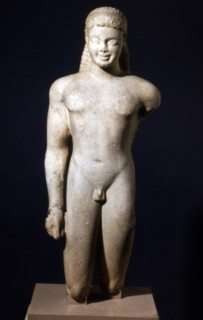 Marble statue of a Kouros, Greek 530 BC