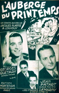 French songbook for 'L'auberge du Printemps'