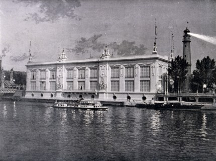 Exposition Universelle (World Fair) Paris, 1900; View over the River Seine of the Palace of
