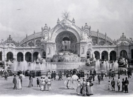 Photograph of the Palace of Electricity and the Castle of Water.