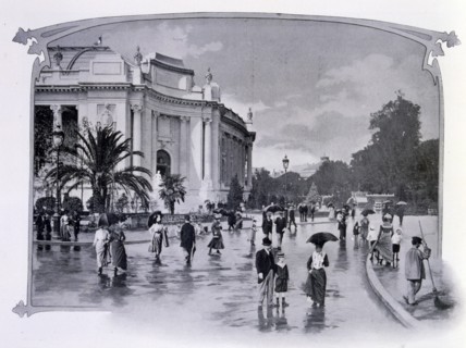 Photograph of the Great Palace taken from the Avenue Nicholas II and the Avenue des Champs-Elysees.