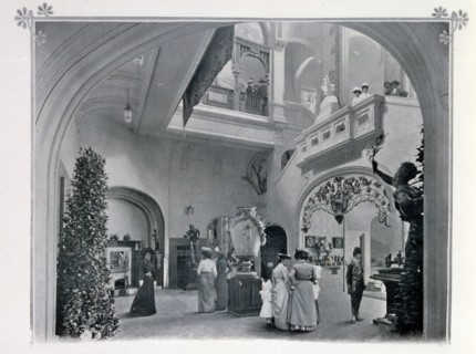 Photograph taken at the Esplanade des Invalides; in the hallway of the great staircase