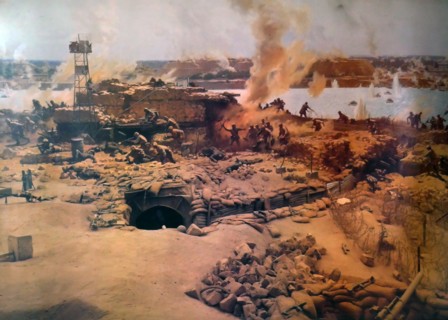 Egyptian army crossing into the Sinai. October (Yom Kippur) War 1973