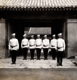 On guard at the Russian Legation, Peking, China during the The Boxer Rebellion