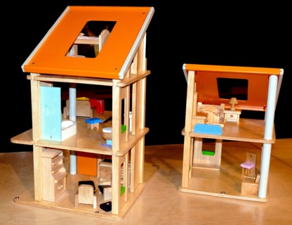Dolls’ house designed for contemporary living rooms, circa 2010