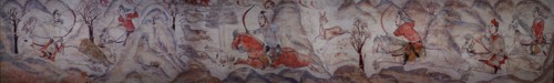 Tomb of Northern Qi Dynasty in Jiuyuangang, Xinzhou, Chinese mural