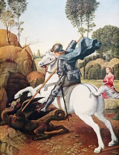 Saint George and the Dragon, by Raffaello Sanzio