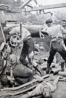 Serving the guns at Jutland at the Battle of Jutland
