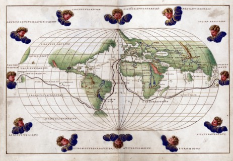 Portolan atlas of 9 charts and a world map, etc. Dedicated to Hieronymus Ruffault, Abbot of St. Vaast