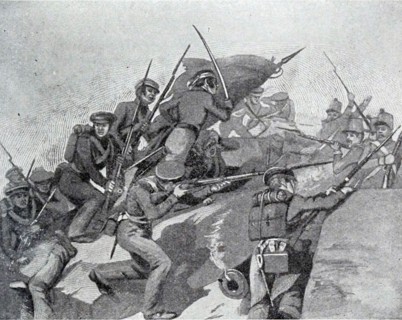 Scaling the heights at Churubusco during the American war with Mexico