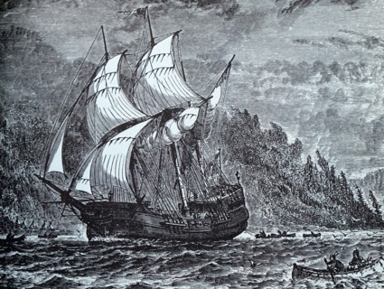 The Half Moon on the River Hudson