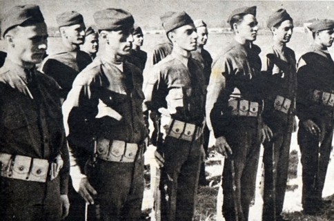 American soldiers training during World War II