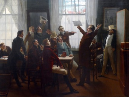 According to legend, the Belgian national anthem was written during the Belgian Revolution, by a young revolutionary called Jenneval, who read the lyrics during a meeting at the Aigle d'Or café