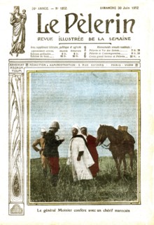 General Moinier confers with a Moroccan sherif