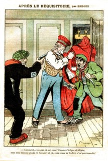 Caricature by Breger concerning the separation of Church and State and the sequestration of Church property
