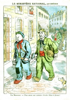 Caricature by Breger concerning the separation of Church and State and the national ministry