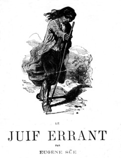 Cover of the novel by Eugène Sue, "The Wandering Jew"