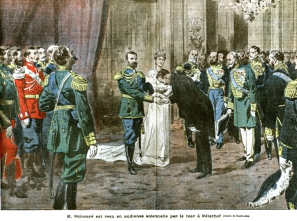 Mr. Poincaré is received at a solemn audience by Czar Nicholas II