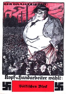 Antisemitic propaganda poster: "The profiteer"