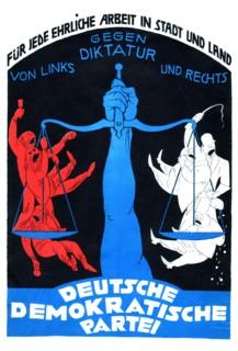 Propaganda poster of the German Democratic Party