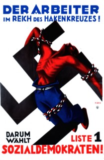 Social-démocrat propaganda poster at the moment of the  legislative elections