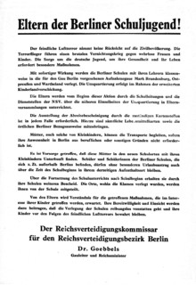 Poster signed by Goebbels